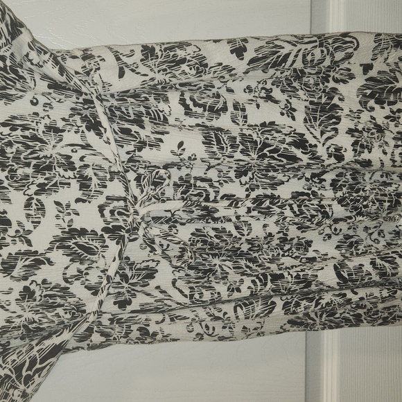 Self Esteem Black and White Floral Scoop-Neck Top - Picture 5 of 5